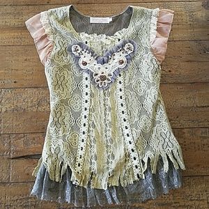Lace bohemian blouse